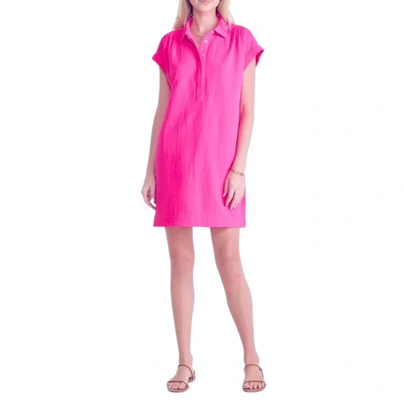 Gorgeous Vineyard Vines. Vibrant Pink Dress. Sz M. NWT. - Picture 3 of 6